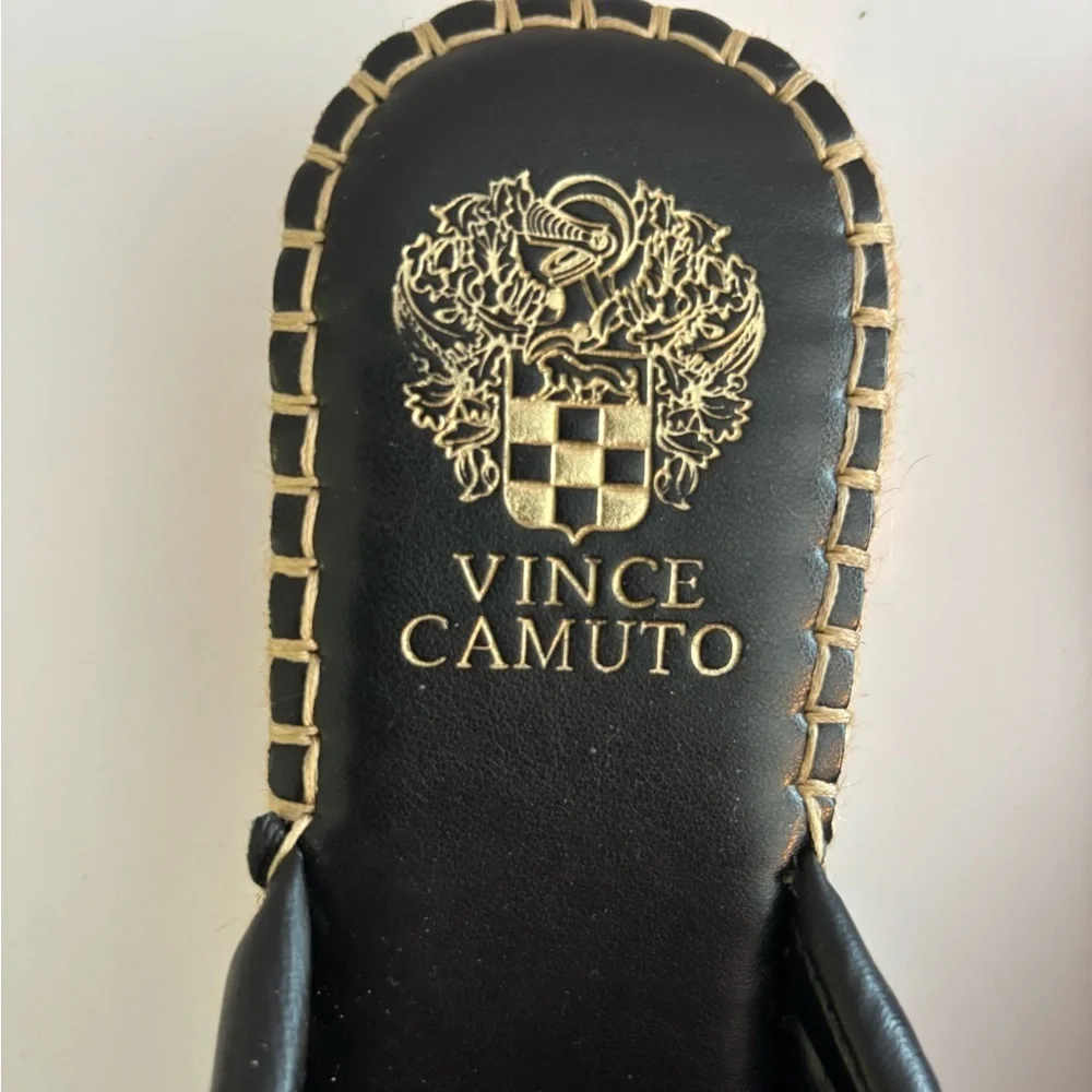 Vince Camuto Black Espadrille Platform Sandals Women’s Size 8.5